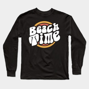 Vsco Girl Vintage Beach Time Retro Aesthetics Circles Long Sleeve T-Shirt